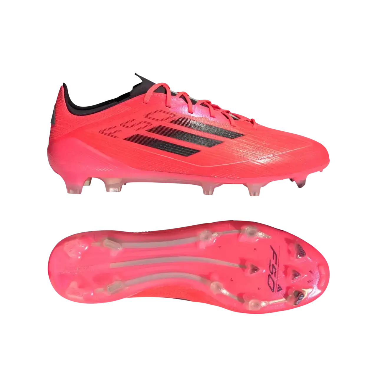 Adidas F50 Elite Firm Ground Boots Turbo / Aurora Black / Platinum Metallic Size 40