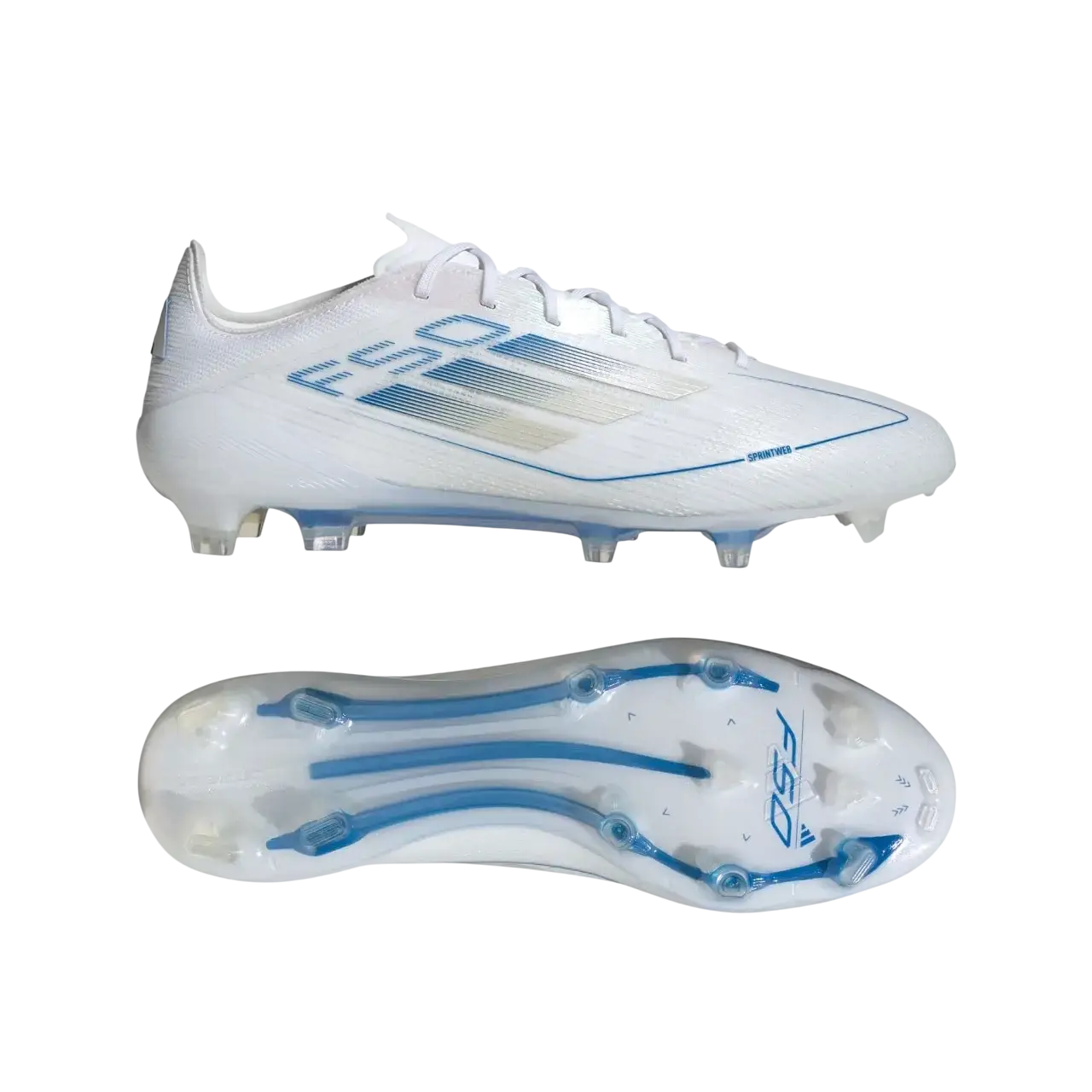 Adidas F50 Elite Firm Ground Boots Cloud White / Pearl Met. / Cloud White Size 41 1/3