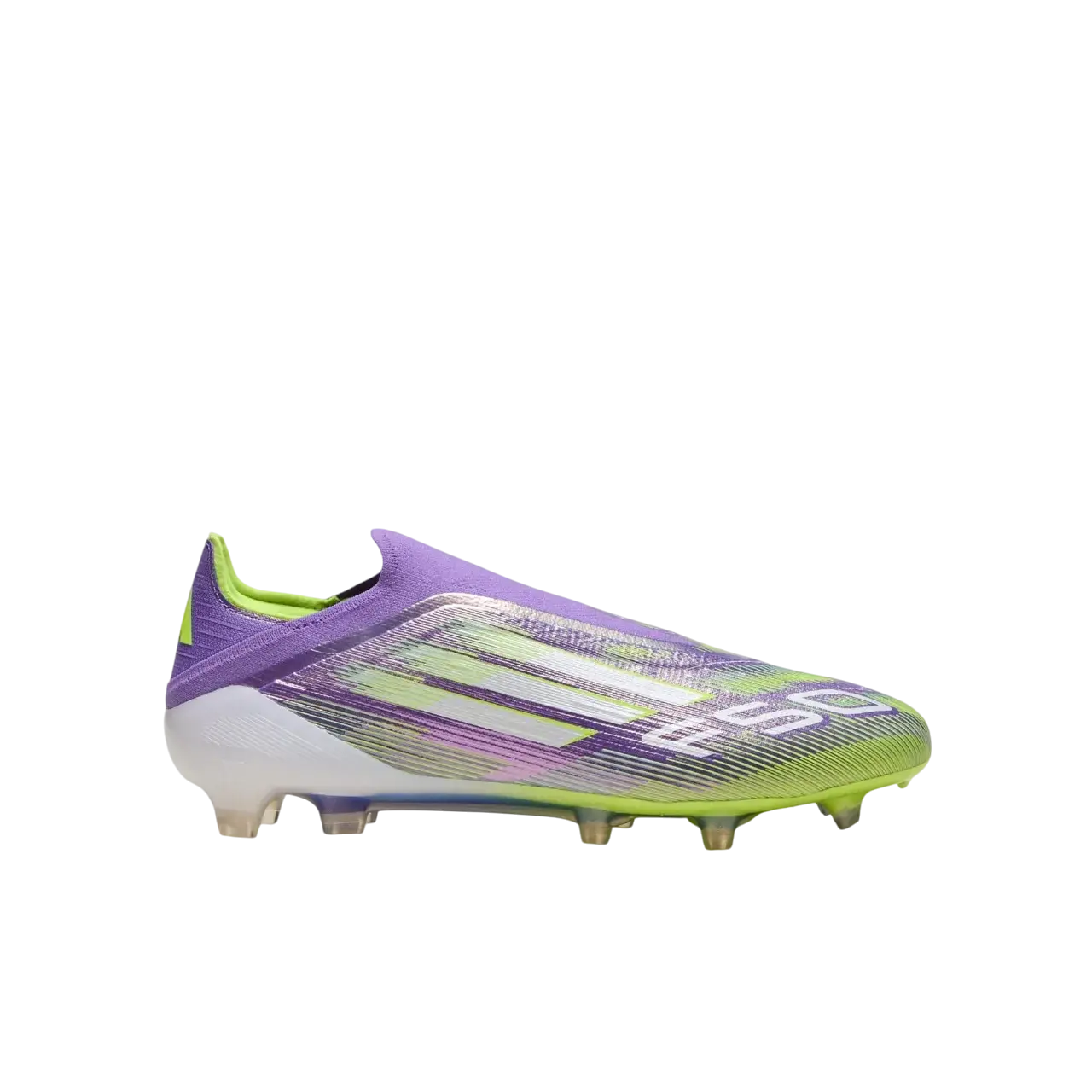 Adidas F50 Elite Laceless Firm Ground Boots Purple Rush / Cloud White / Lucid Lemon Size 40
