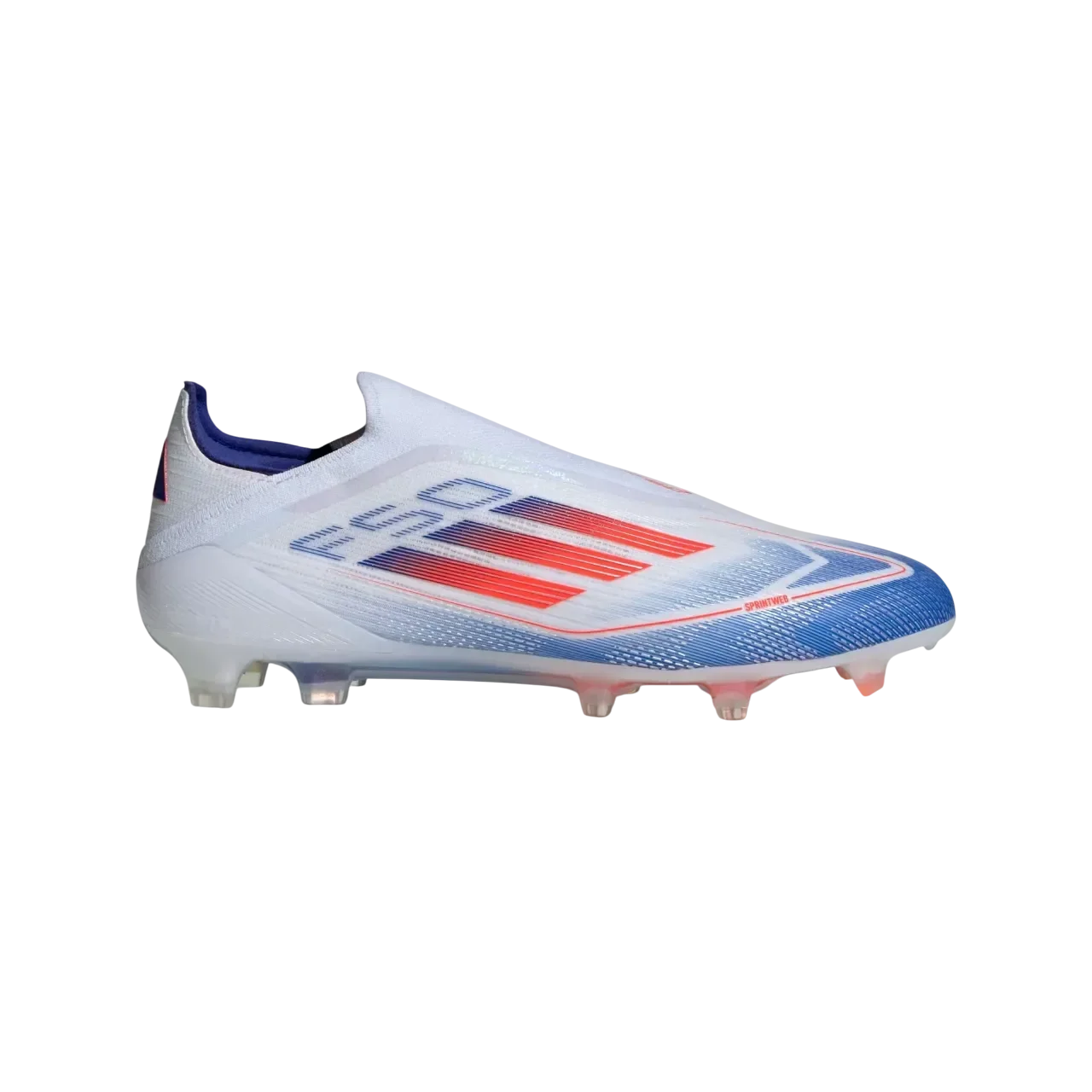 Adidas F50 Elite Laceless Firm Ground Boots Cloud White / Solar Red / Lucid Blue Size 44