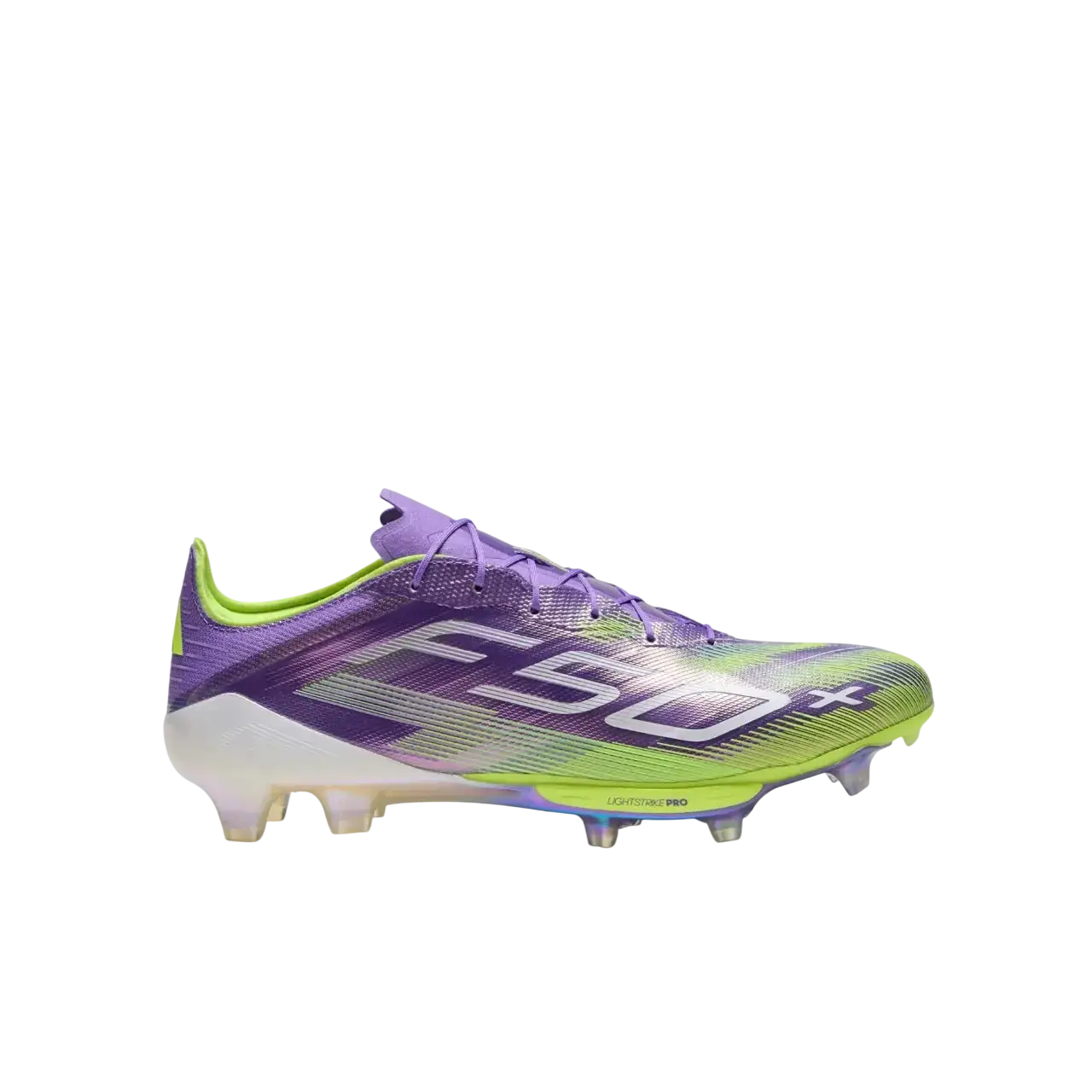 Adidas F50+ Firm Ground Boots Purple Rush / Cloud White / Lucid Lemon Size 40