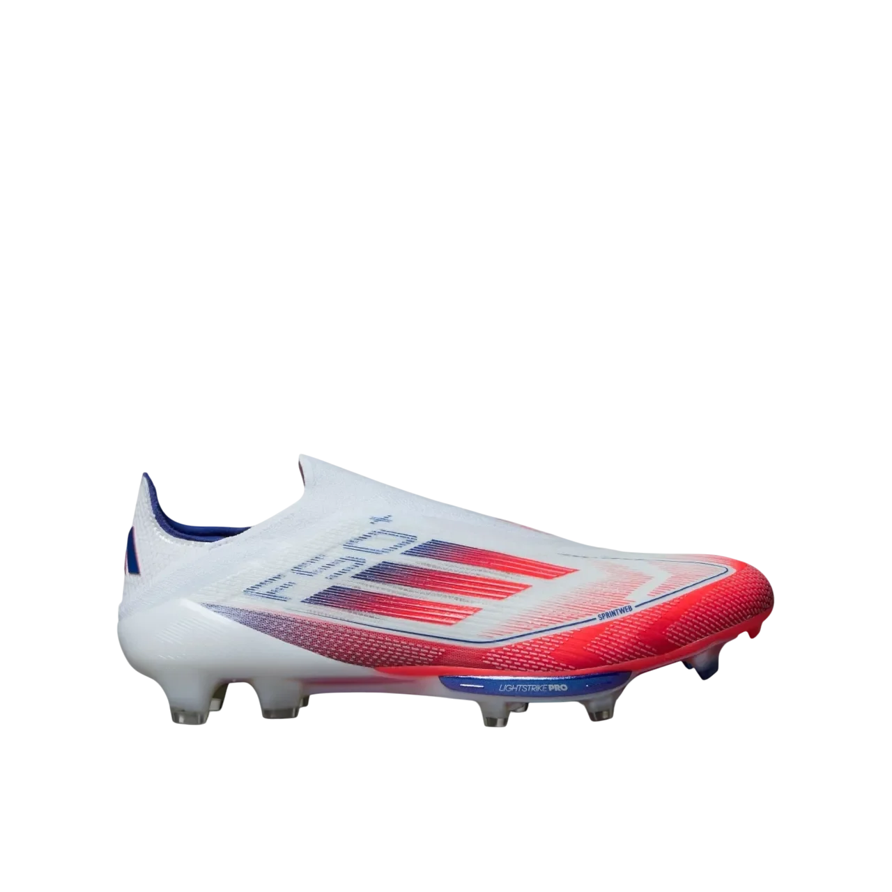 Adidas F50+ Firm Ground Boots Cloud White / Solar Red / Lucid Blue Size 46 2/3