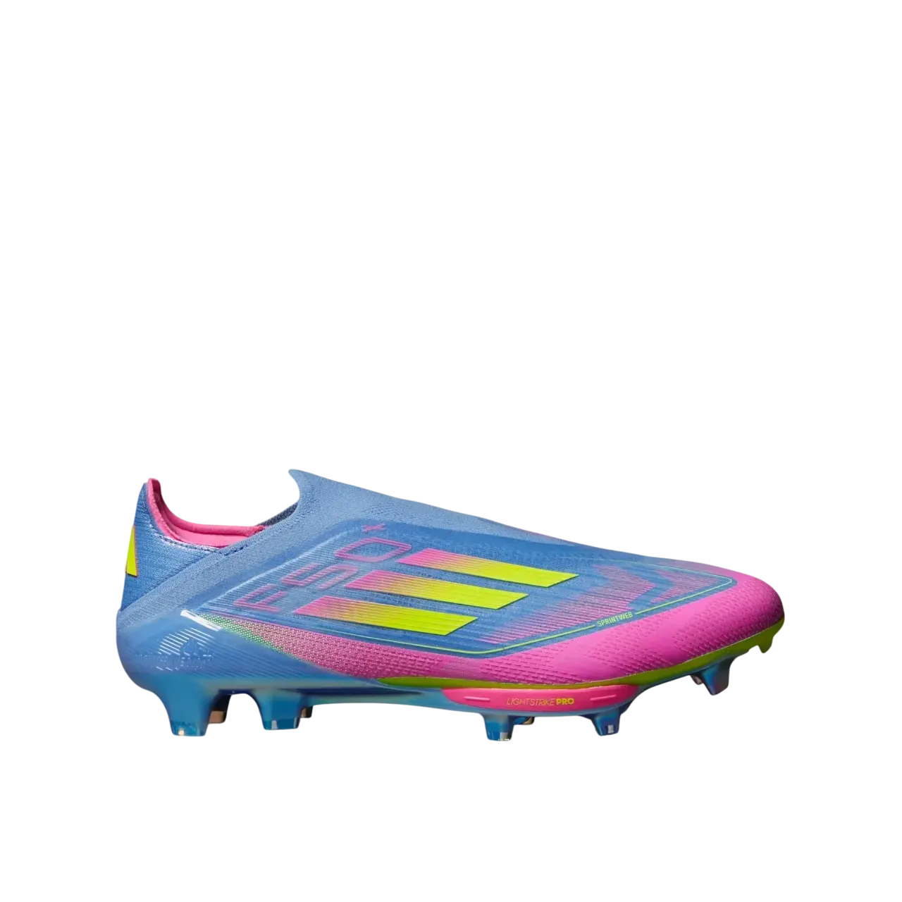 Adidas F50+ Firm Ground Boots Blue Fusion / Lucid Lemon / Lucid Pink Size 41 1/3