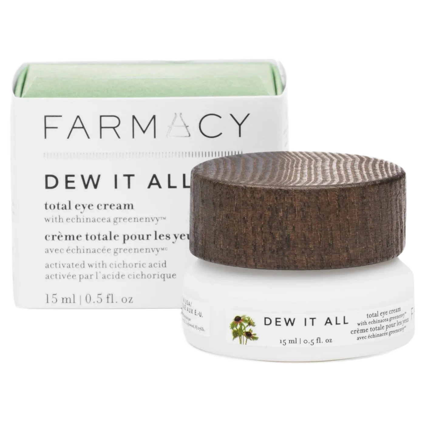 Farmacy Dew It All Total Eye Cream - Moisturizing Natural Under Eye Cream For Lines & Wrinkles
