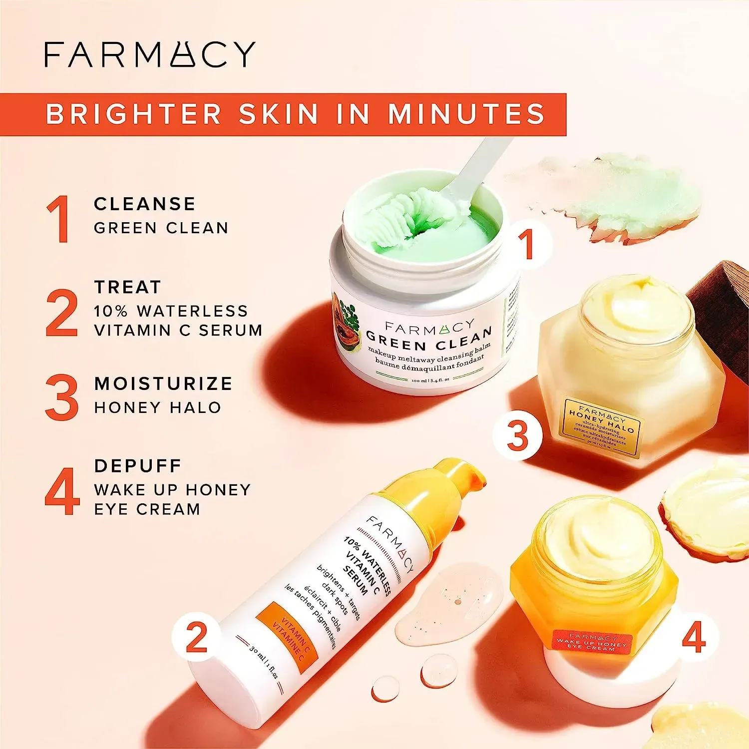Farmacy Wake Up Honey Eye Cream Formulated With Caffeine & Vitamin C
