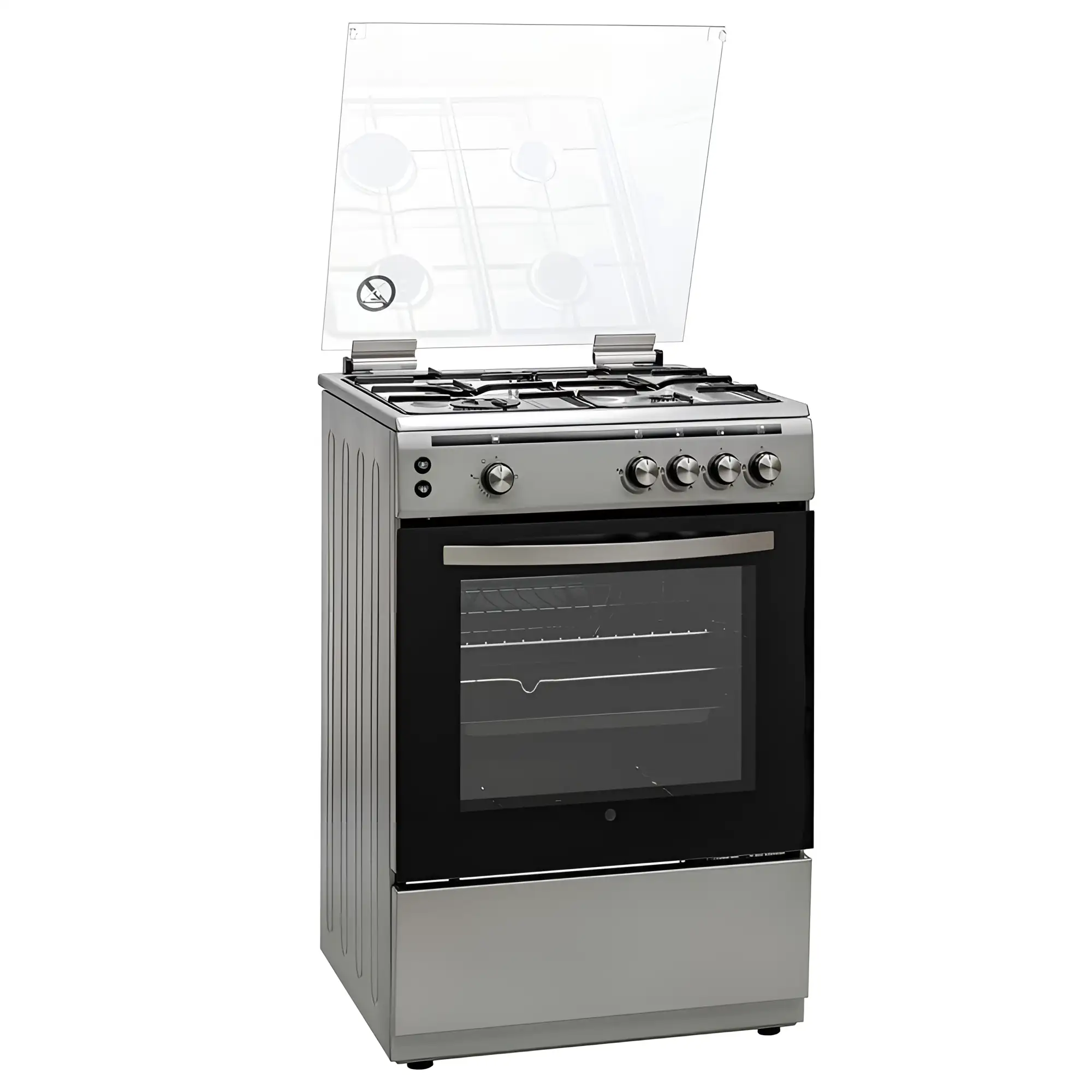 Hoover 60X60 Full Gas Cooker, Siver_Fgc6060-S1V