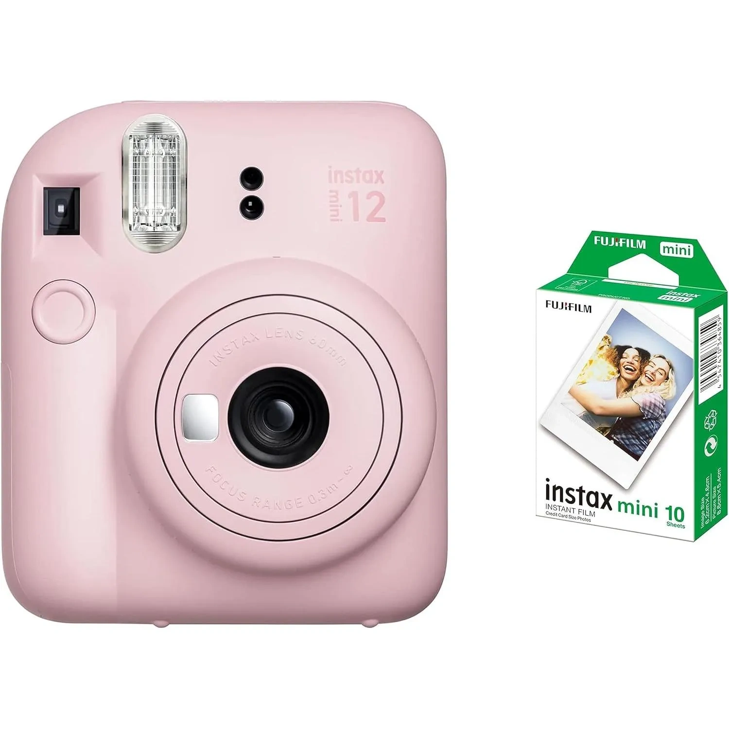 Fujifilm Instax Mini 12 Instant Camera Blossom Pink + 1 Pack Film