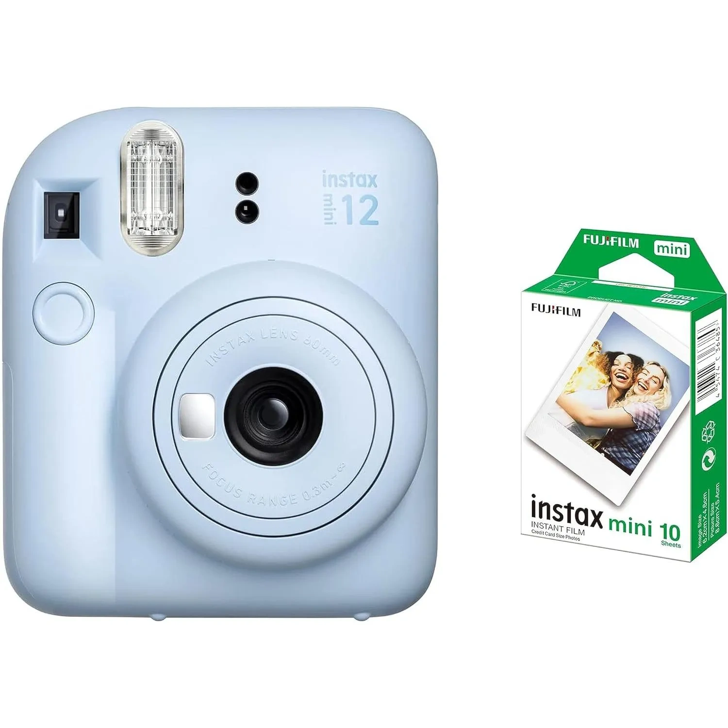 Fujifilm Instax Mini 12 Instant Camera Pastel Blue + 1 Pack Film