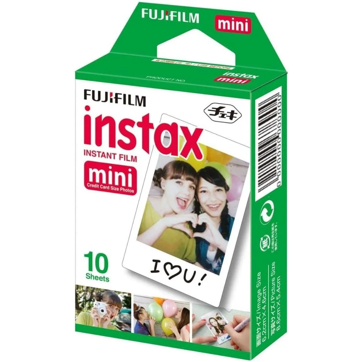 Fujifilm Instax Mini Film For Mini 9 Mini 11 Mini 90 - 10 Shot Pack White