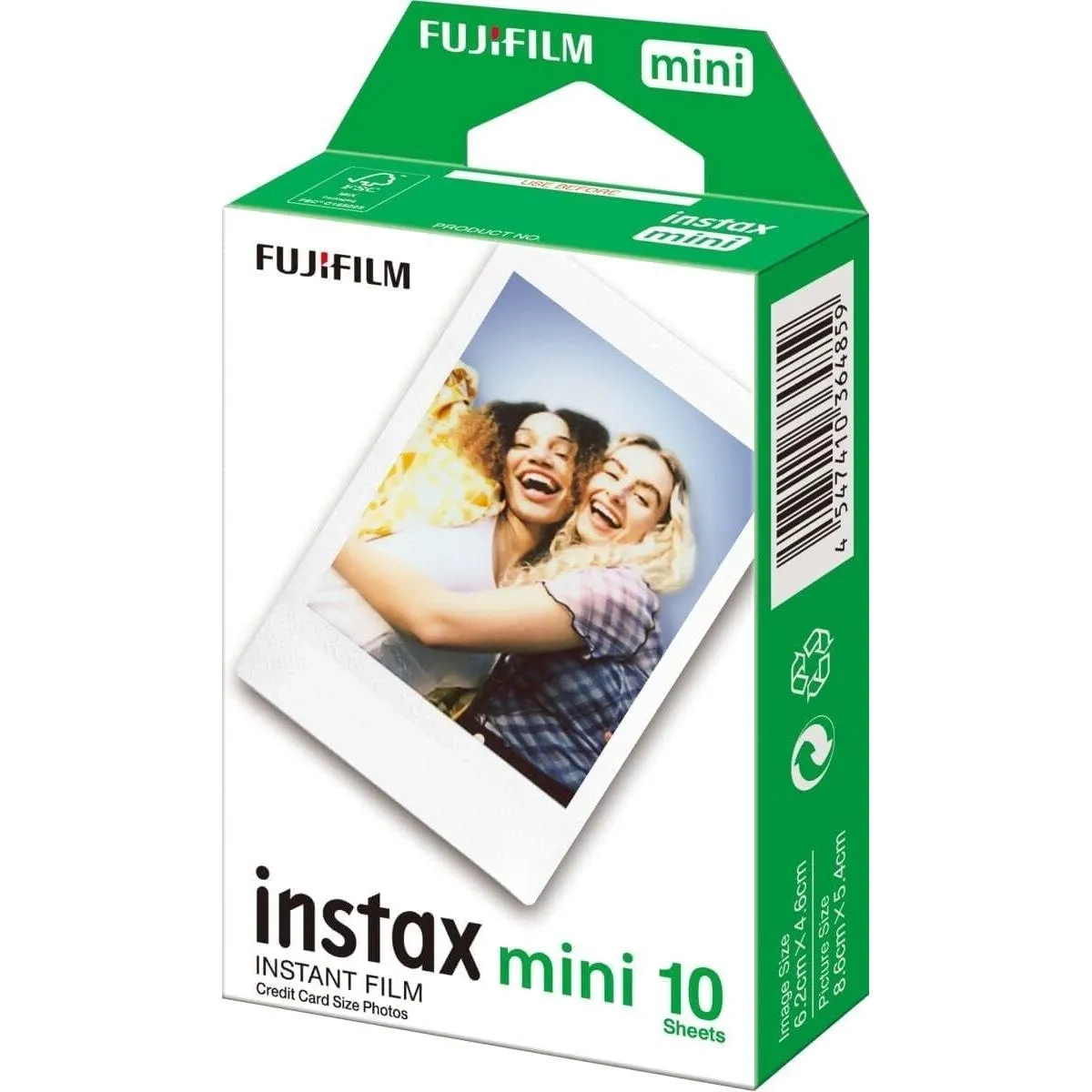 Fujifilm Party Pack, Instax Film Mini, Bundle Of 10 Packs, 100 Shot Film White Border