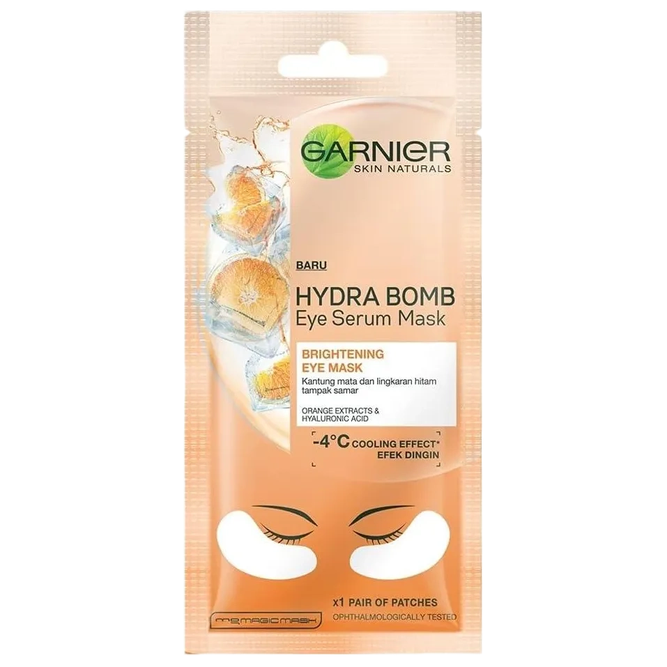 Garnier Hydra Bomb Eye Serum Mask, Orange, 6 G