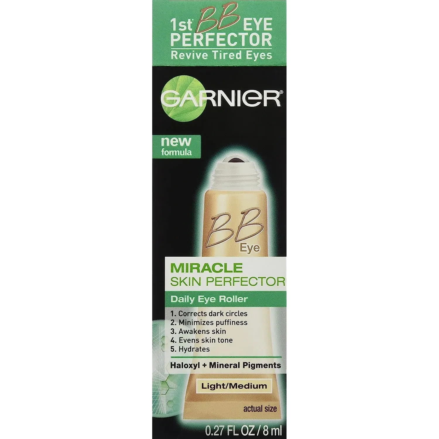 Garnier Skin Bb Eye Miracle Skin Perfector Eye Roller, Fair Light, 0.27 Fluid Ounce