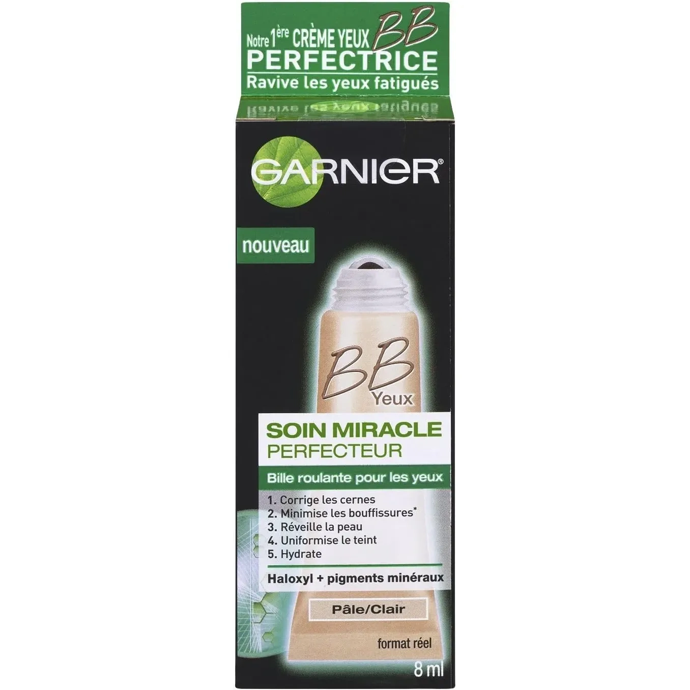 Garnier Skin Bb Eye Miracle Skin Perfector Eye Roller, Fair Light, 0.27 Fluid Ounce