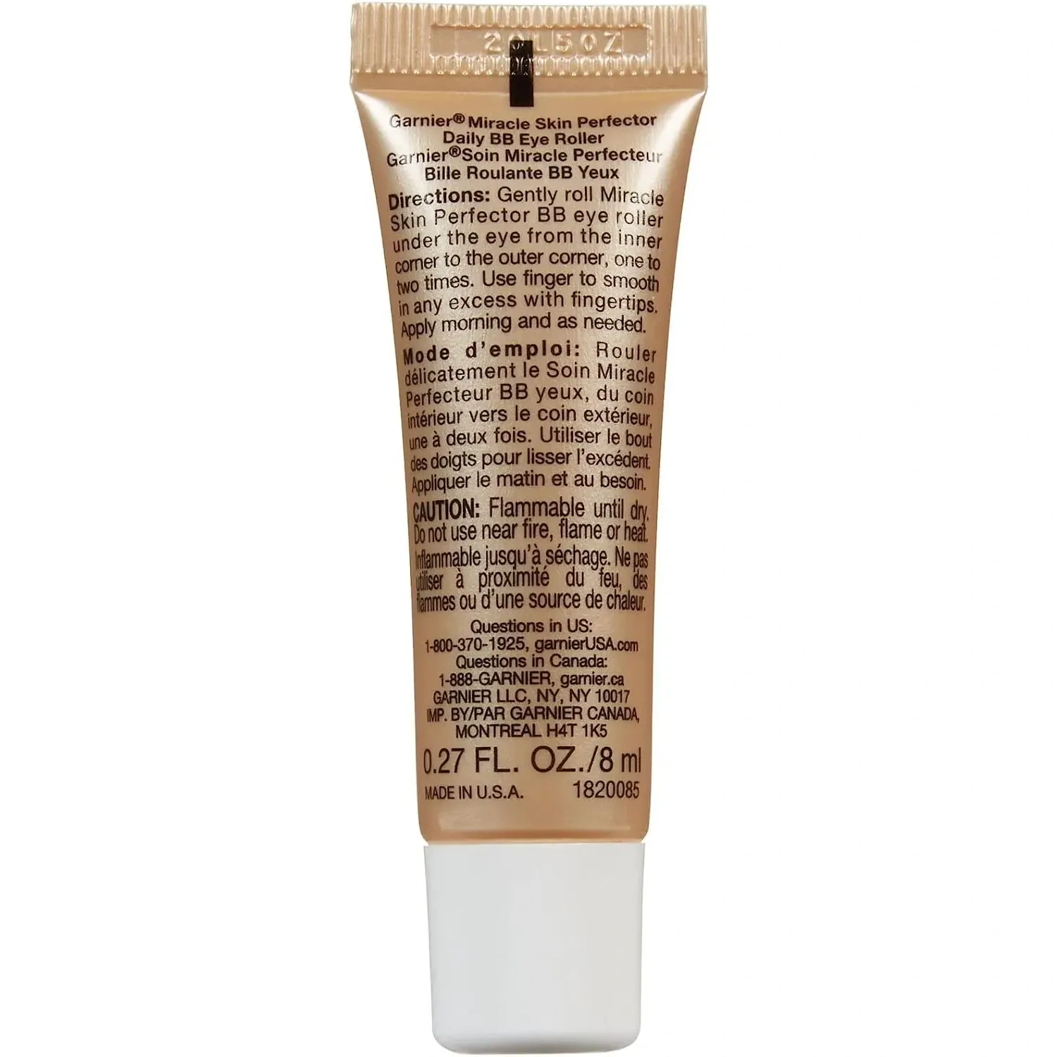 Garnier Skin Bb Eye Miracle Skin Perfector Eye Roller, Fair Light, 0.27 Fluid Ounce