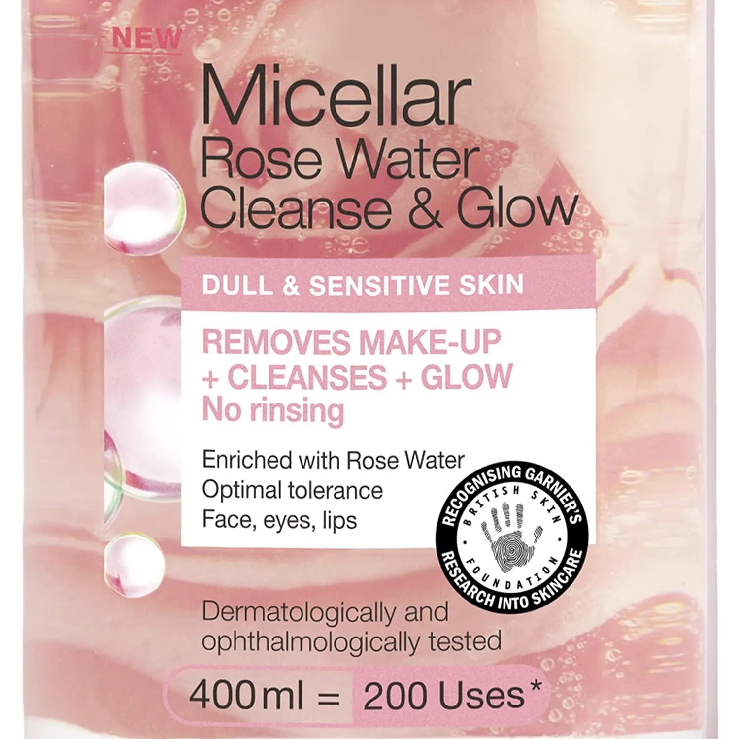 Garnier Skinactive Micellar Rose Water Cleanse & Glow 400Ml