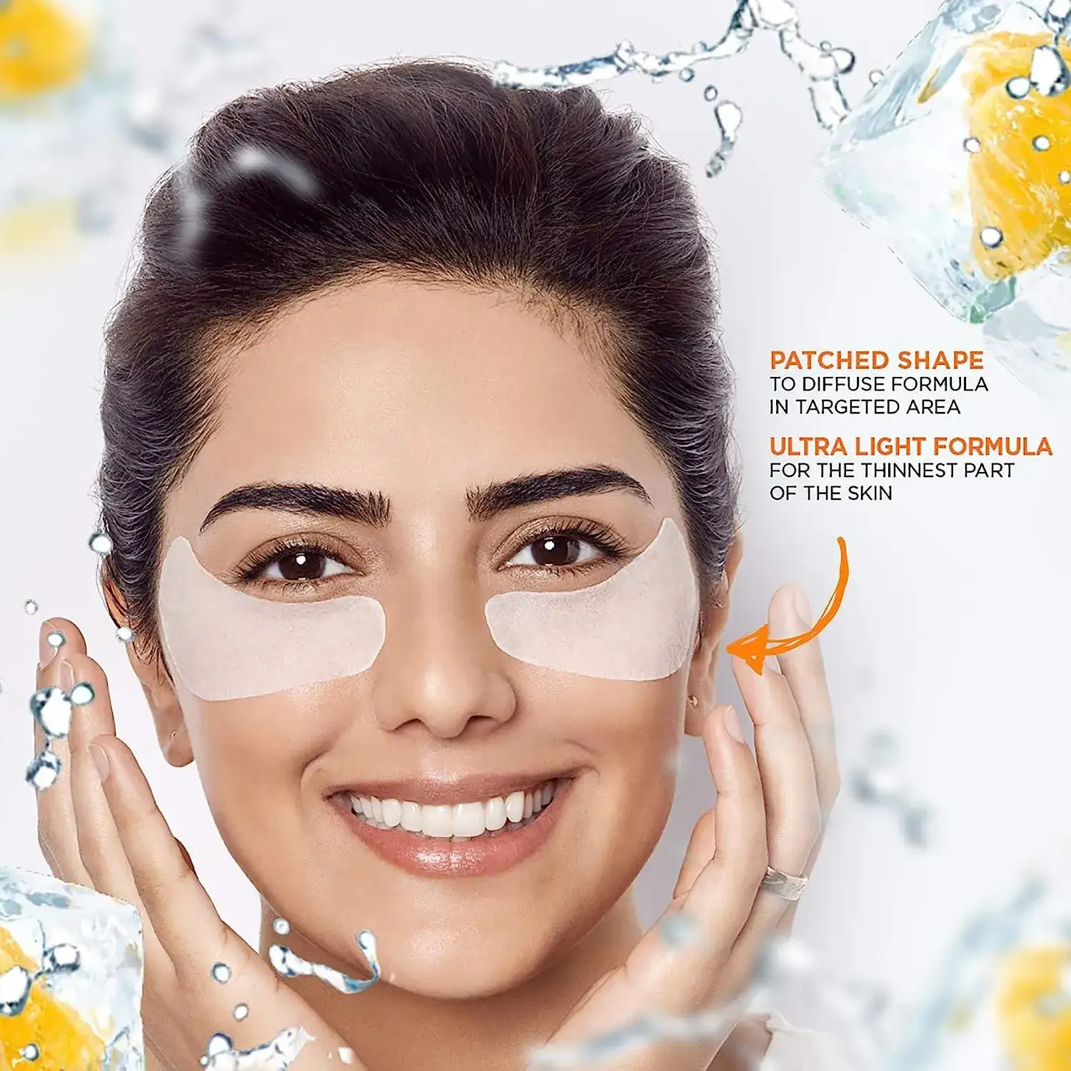 Garnier Skinactive Orange Juice Hydrating Eye Tissue Mask For Anti Dark Circles 6G, 1 Mask