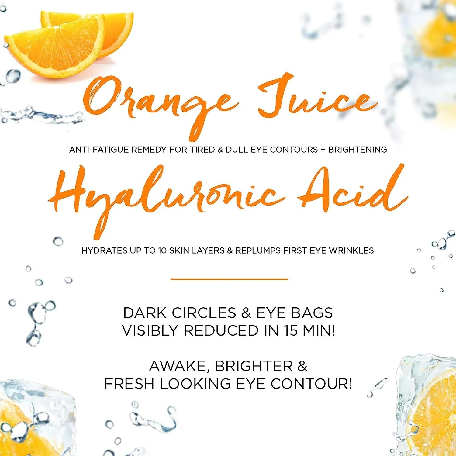 Garnier Skinactive Orange Juice Hydrating Eye Tissue Mask For Anti Dark Circles 6G, 1 Mask