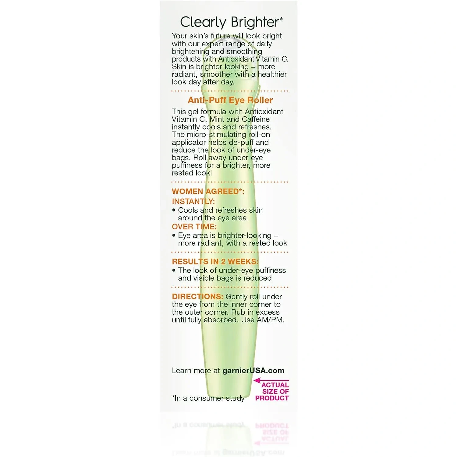 Garnier clearly Brighter Anti-Puff Eye Roller, 0.5 Oz
