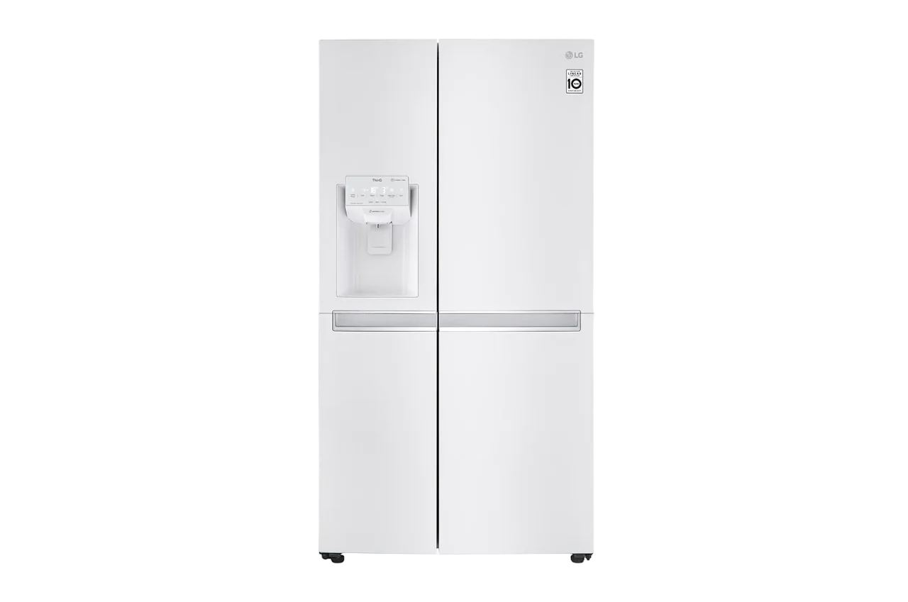 LG Side by Side Refrigerator, 668L Gross Capacity, SmartThinQ, Inverter Linear Compressor White Color GCL-267PXW