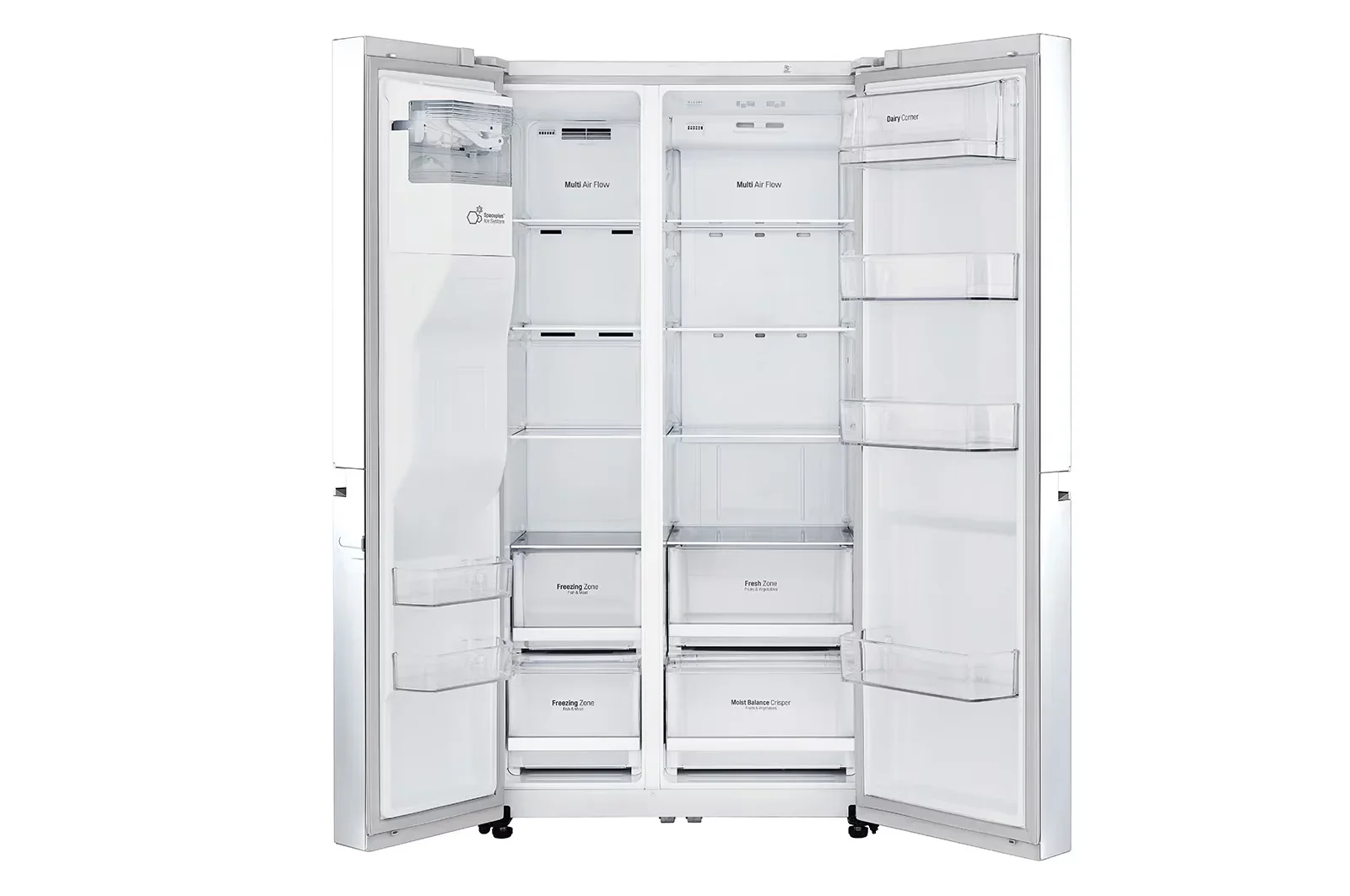 LG Side by Side Refrigerator, 668L Gross Capacity, SmartThinQ, Inverter Linear Compressor White Color GCL-267PXW