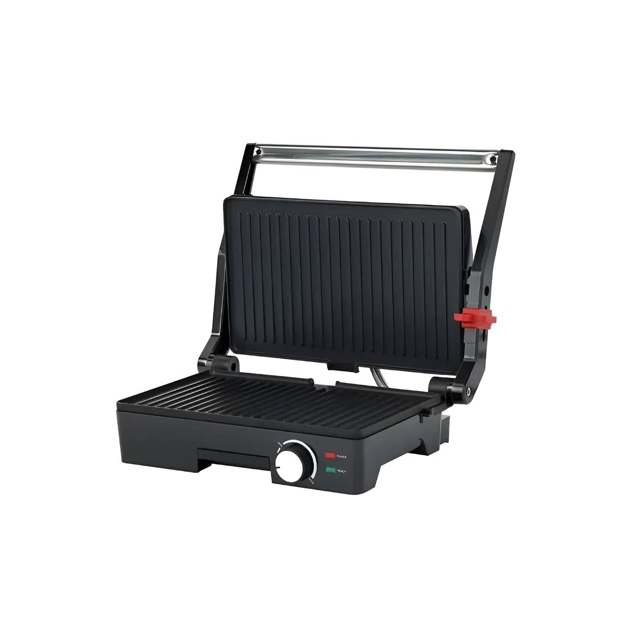 Geepas Stainless Steel Grill Maker 1600 W, Black-Silver, GGM5394