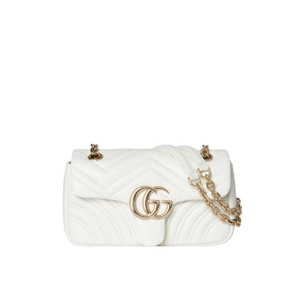 Gucci Gg Marmont Small Shoulder Bag White