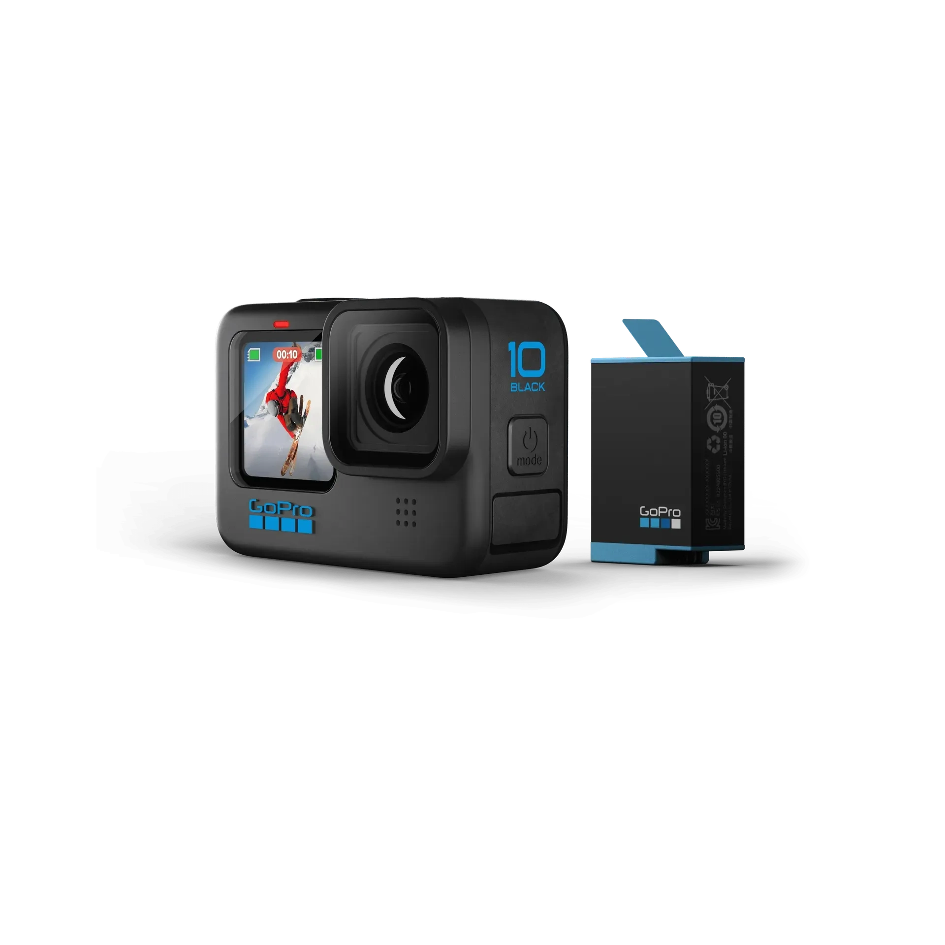 Gopro Hero10 Waterproof Action Camera With Front Lcd And Touch Rear Screens, 5.3k60 Ultra Hd Video, 23mp Photos, 1080p Live Streaming Black
