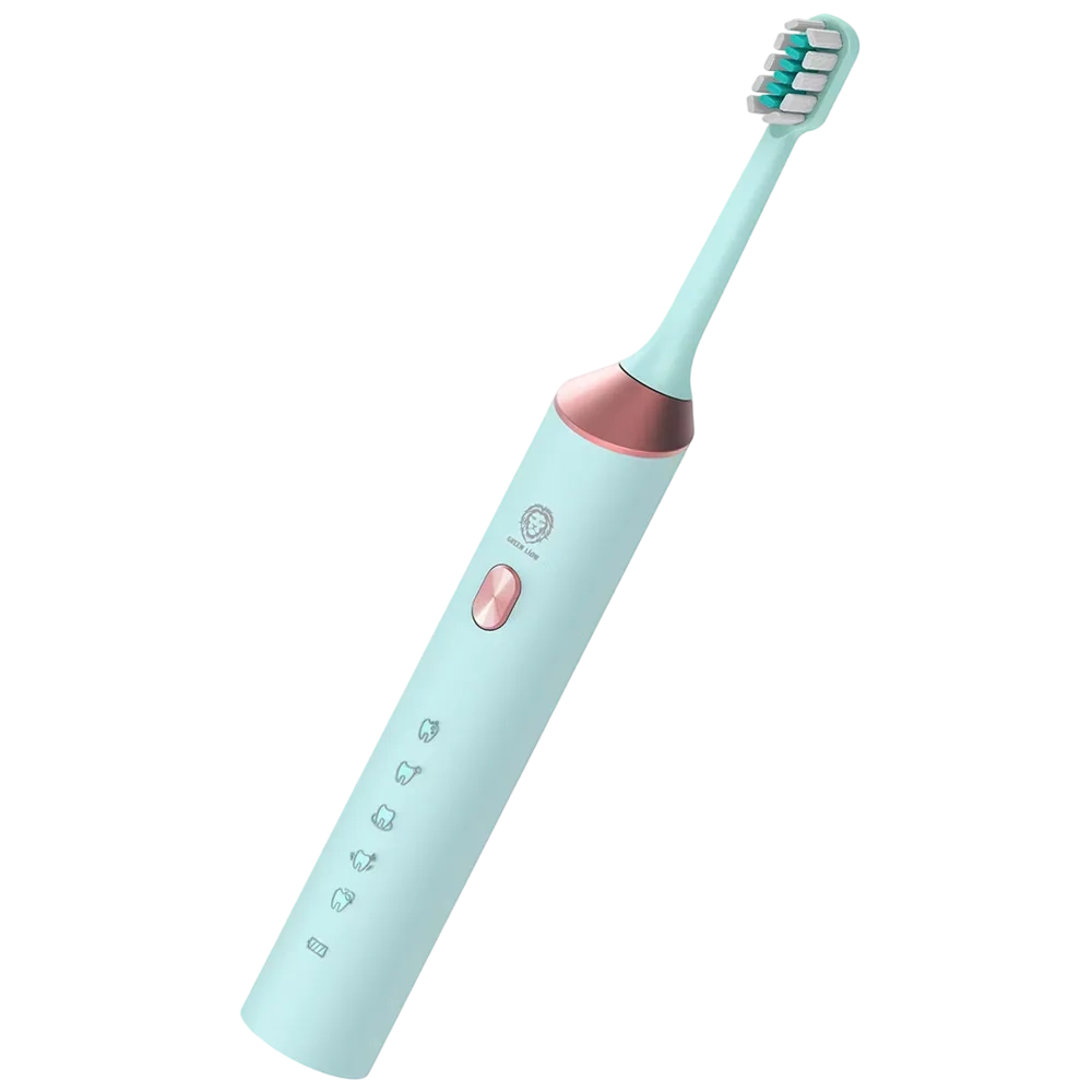 Green Lion Electric Toothbrush With 5 Modes & 4 Brush Heads, Suitable For Sensitive Teeth Blue