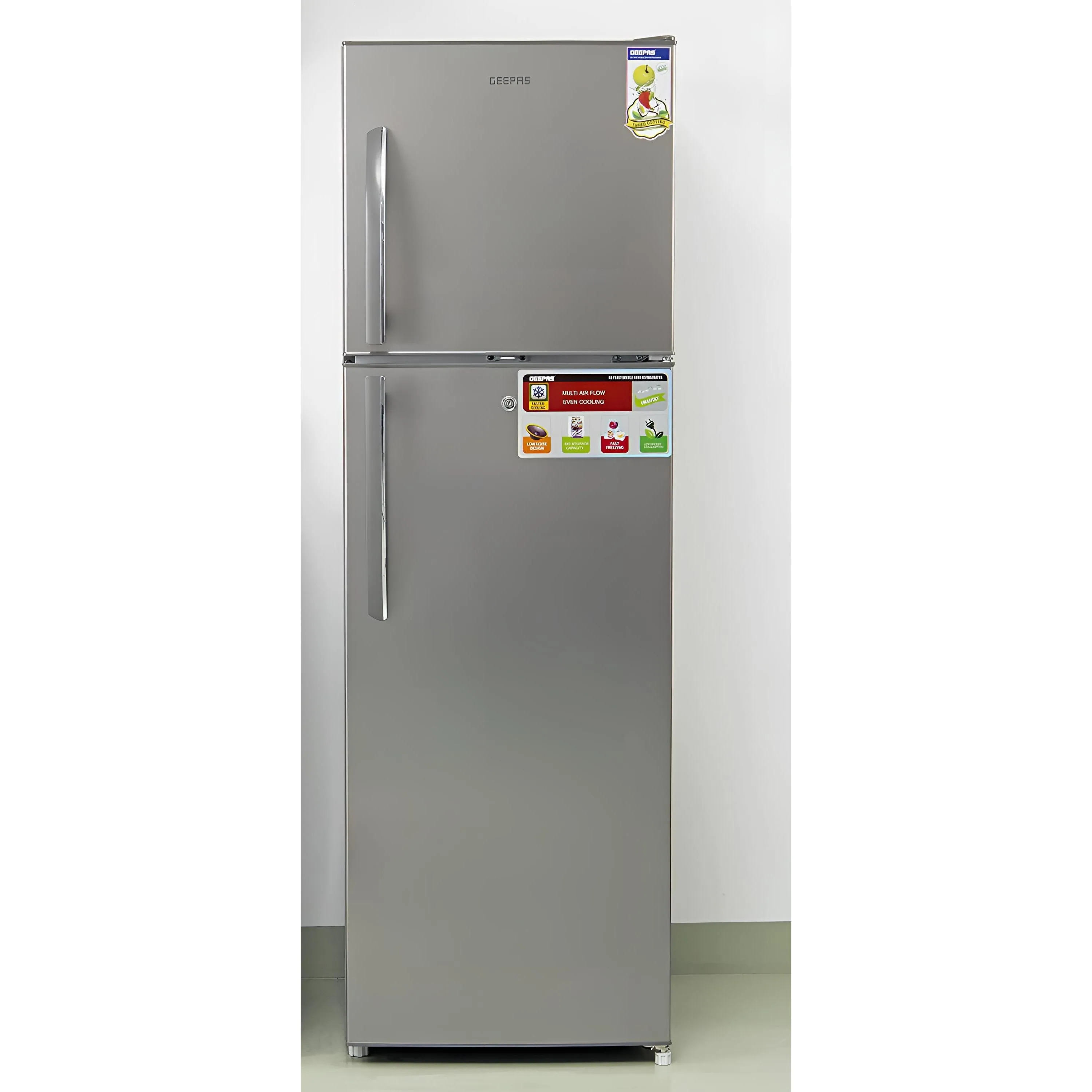 Geepas Double Door Refrigerator, GRF3207, 320L