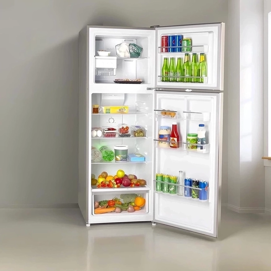 Geepas Double Door Refrigerator, GRF4120, 410L