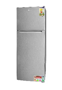 Geepas GRF4120SSXN 410L Double Door Refrigerator - Double Temperature Setting Feature, Quick Cooling & Long-lasting Freshness, Low Noise, Low Energy Consumption, Defrost Refrigerator