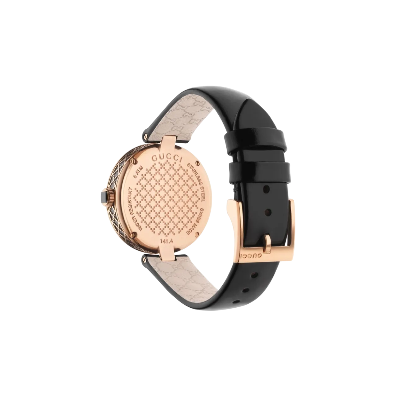Gucci Diamantissima 32mm Quartz Ss Pink Gold Woman's Watch Ya141401
