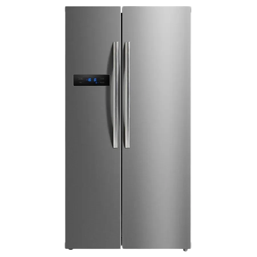 Midea Refrigerator 689Ltrs, Side By Side, Silver Colour HC689WENS