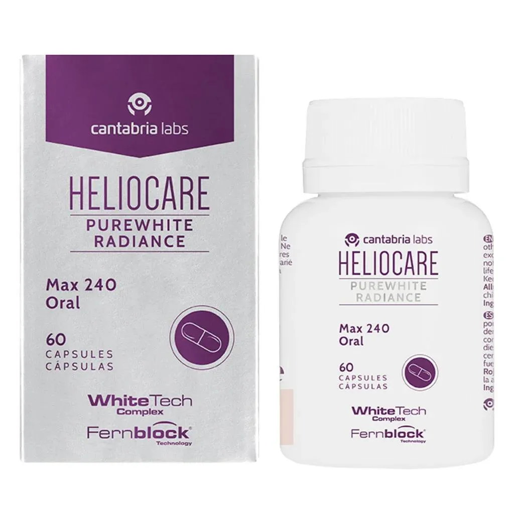 Heliocare Purewhite Radiance Max 240 Oral Capsules With White Tech Complex, Pack Of 60's