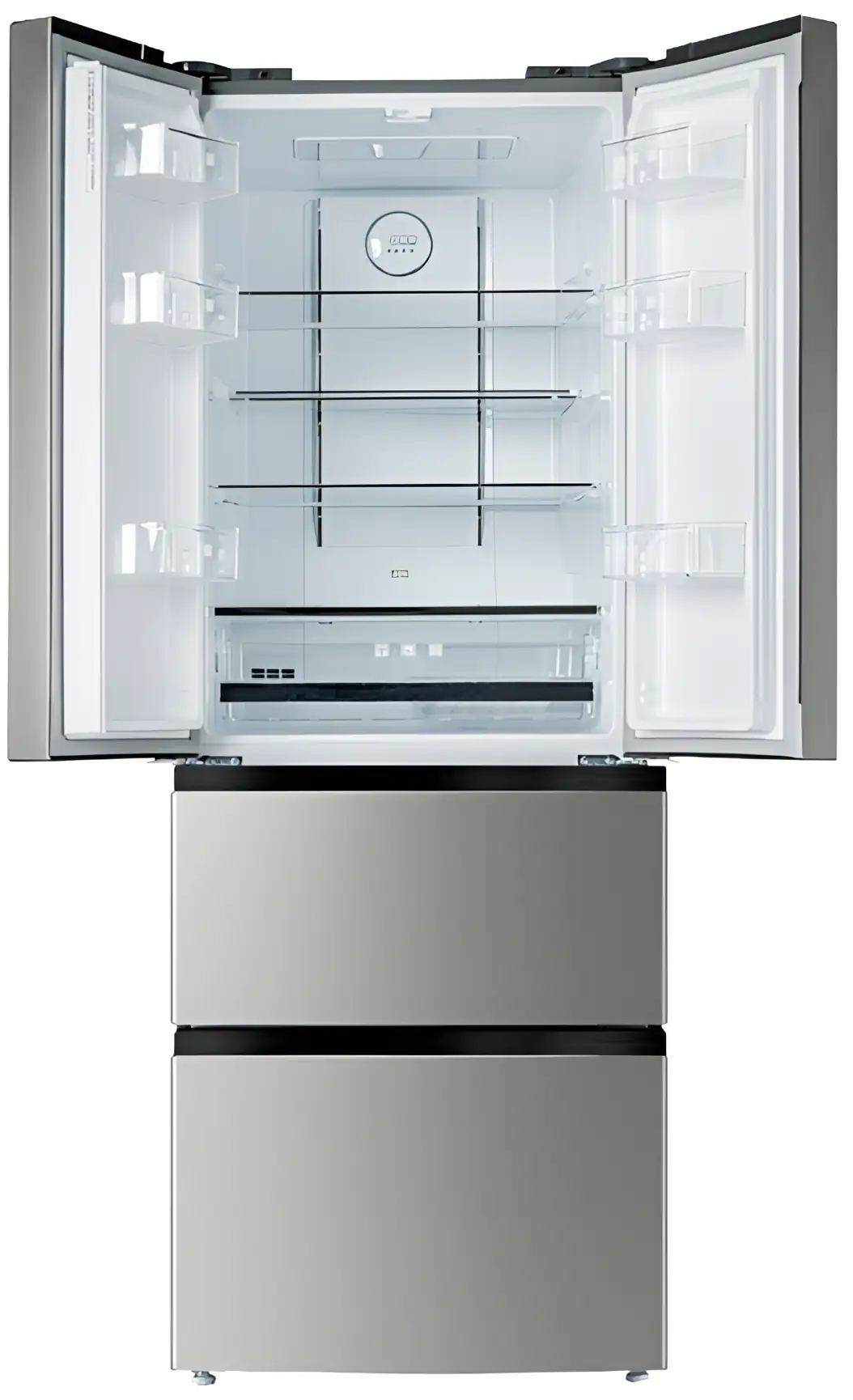 Hoover 438 Litre French Door Refrigerator, Inverter Inox Color_Hfd-M438-S