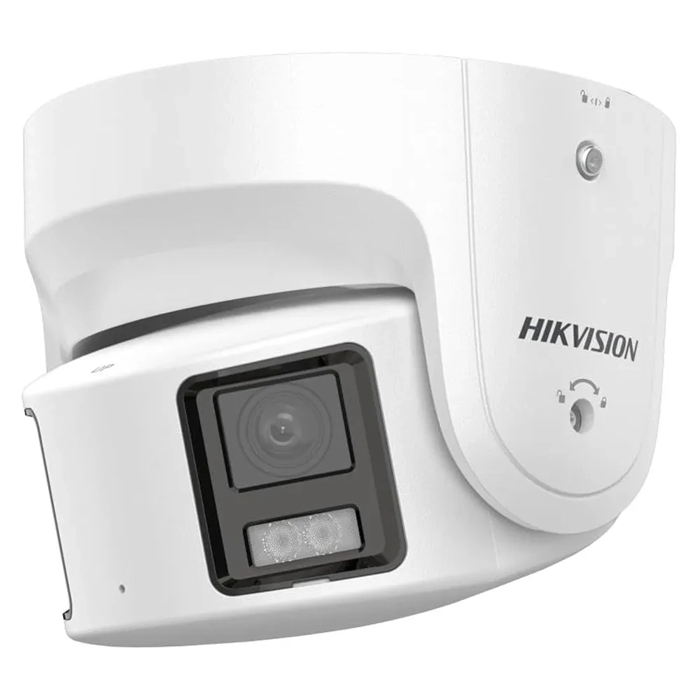 Hikvision 8Mp Panoramic Colorvu Fixed Turret Network Camera 4mm Focal Lens Ds-2cd2387g2p-lsu-sl-c White