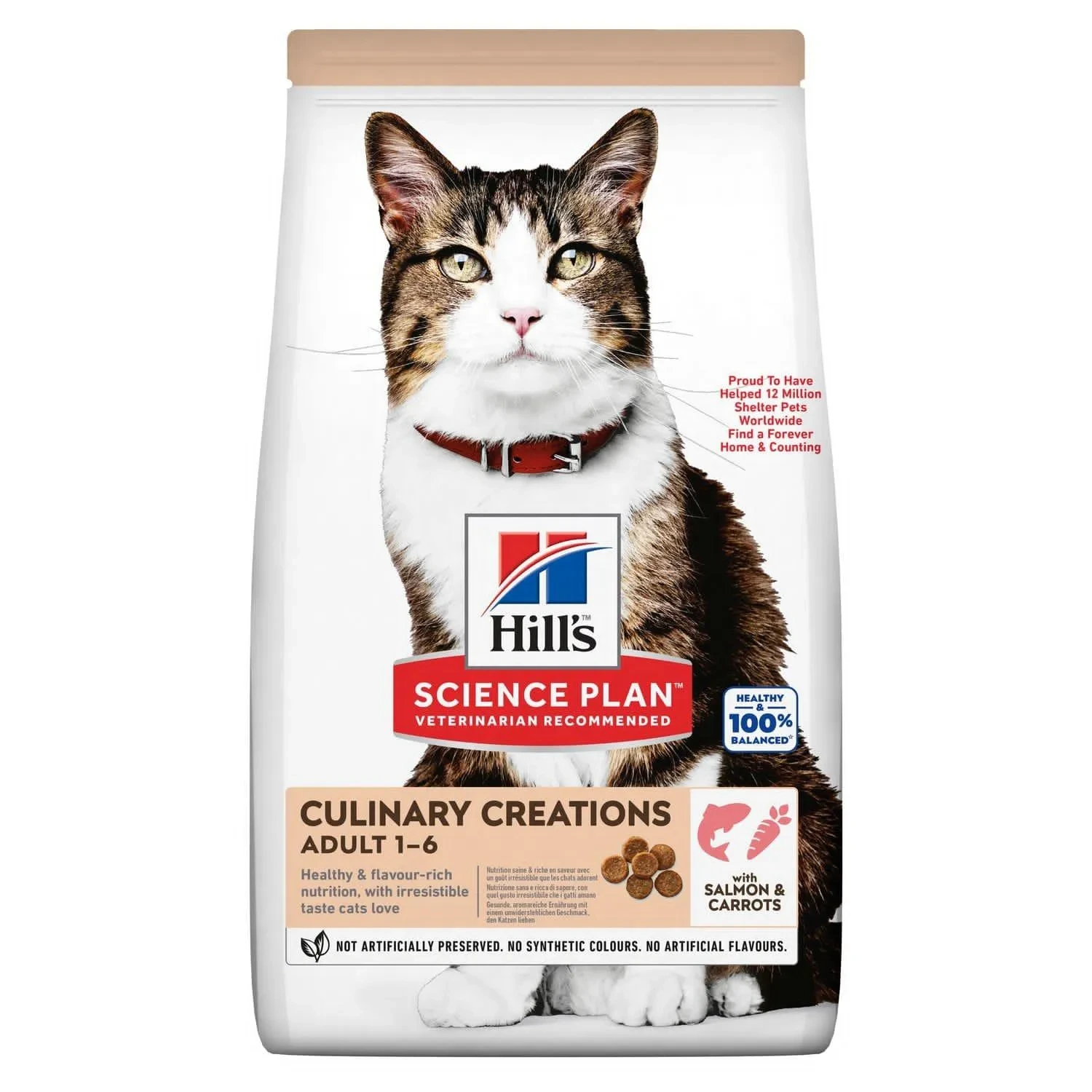 Hill's Science Plan Adult Culinary Creations With Salmon & Carrots Cat Dry Food 1.5 Kg