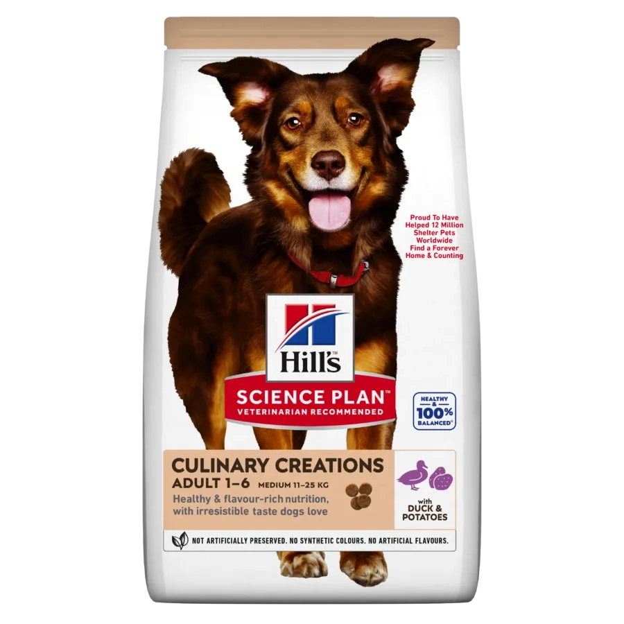 Hill's Science Plan Culinary Creations Duck & Potatoes Medium Adult Dry Dog Food 14kg