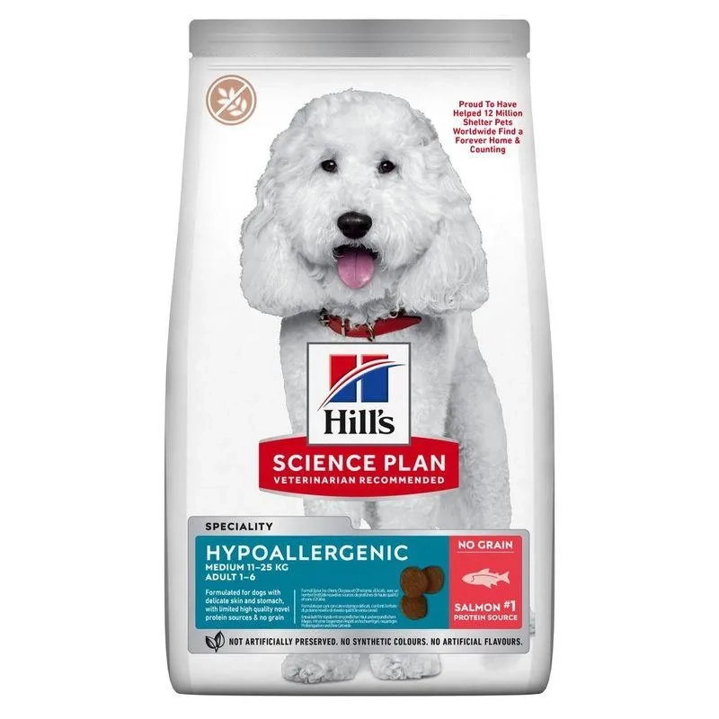 Hill's Science Plan Hypoallergenic Medium Breed Adult Dry Dog Food With Salmon 2.5kg
