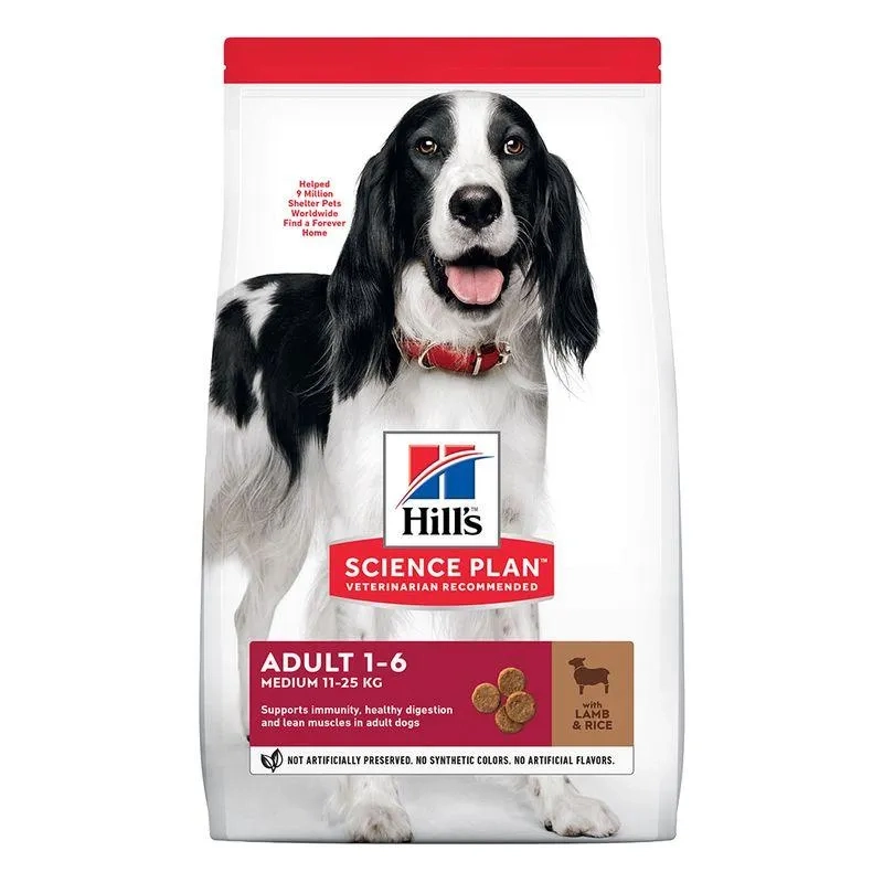 Hill's Science Plan Medium Adult Dog Food Dry With Lamb 2.5kg