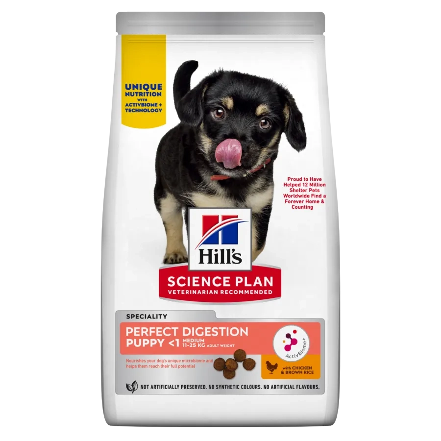 Hill's Science Plan Perfect Digestion Medium Puppy Dry Dog Food With Chicken & Brown Rice 2.5kg