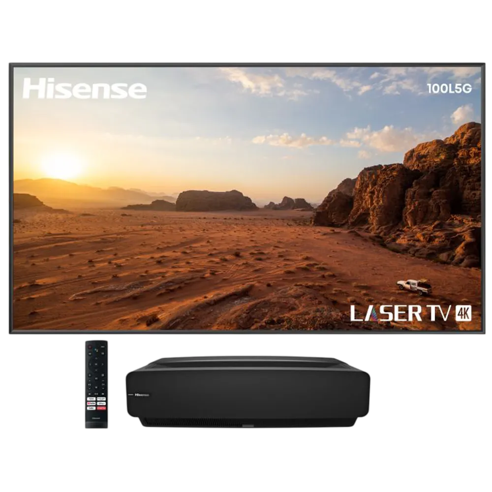 Hisense 4k Ultra Hd Laser Tv Short Throw Projector With 100-inch Screen 100l5g