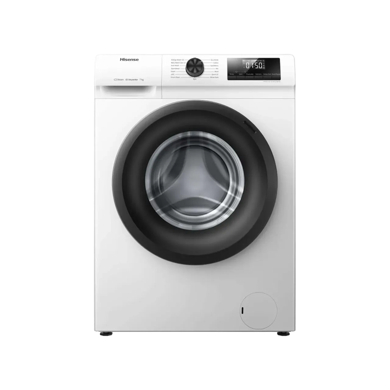 Hisense 7 Kg Front Load Washing Machine White Wfqp7012Evm