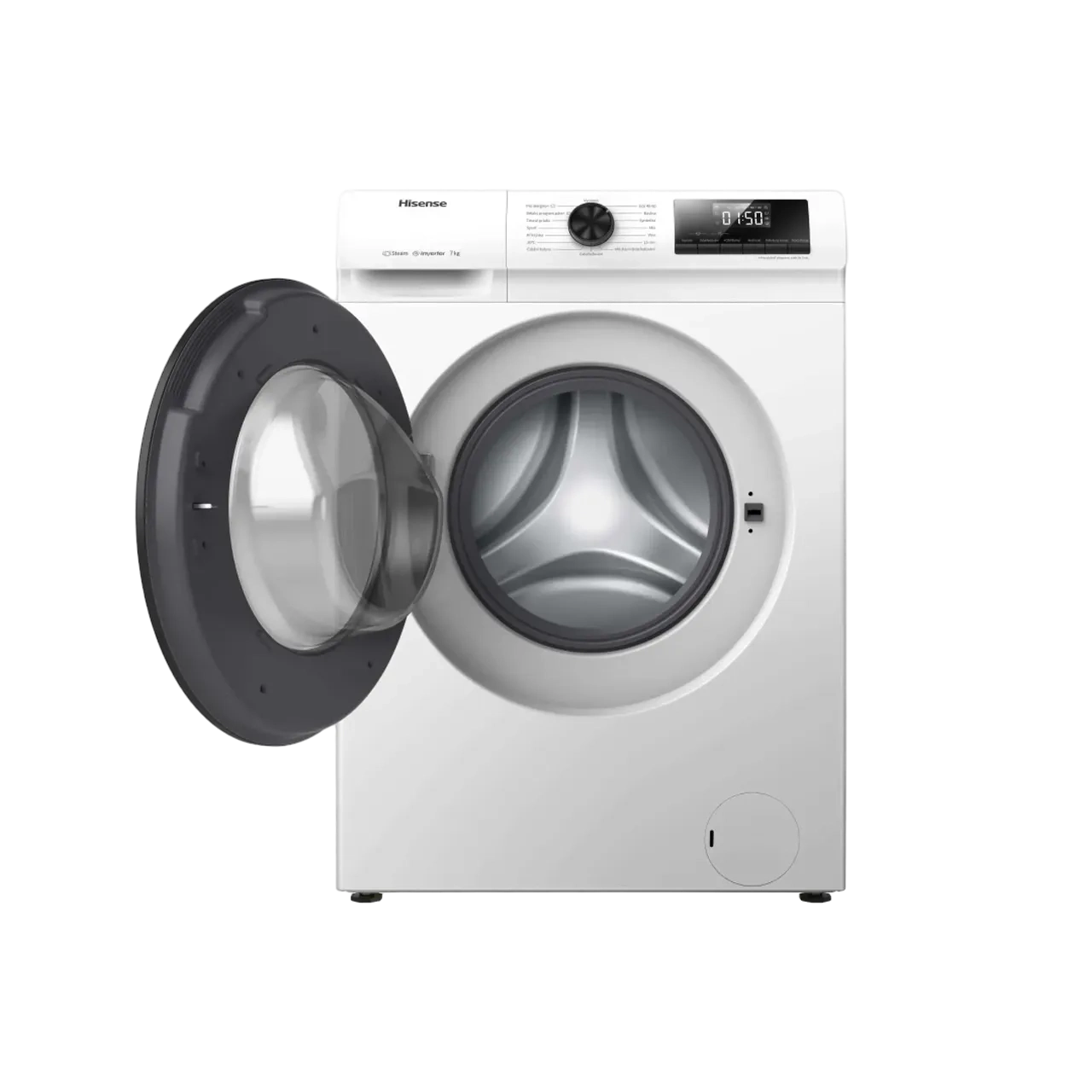 Hisense 7 Kg Front Load Washing Machine White Wfqp7012Evm