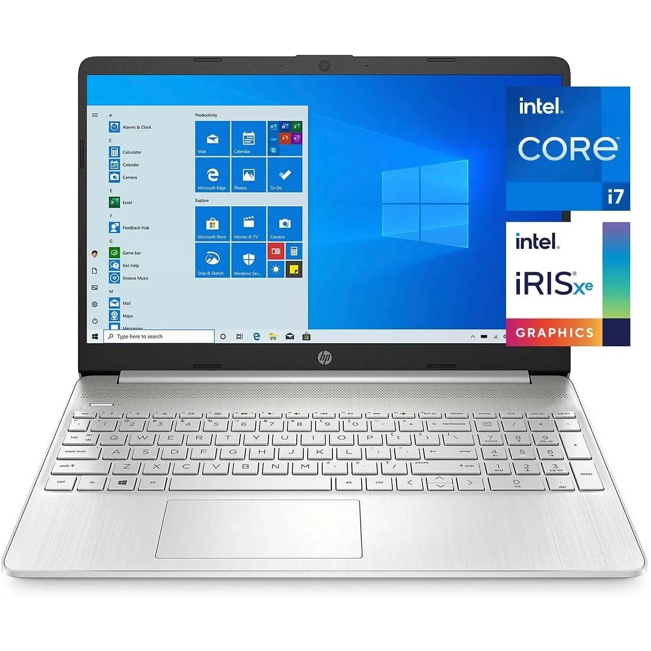 Hp 15 Dy Laptop, 15.6" 250nits Display, 11th Gen Core I7-1165g7 Upto 4.7ghz, 16GB Ram, 1TB Ssd, Intel Iris Xe Graphics,windows 10, Silver