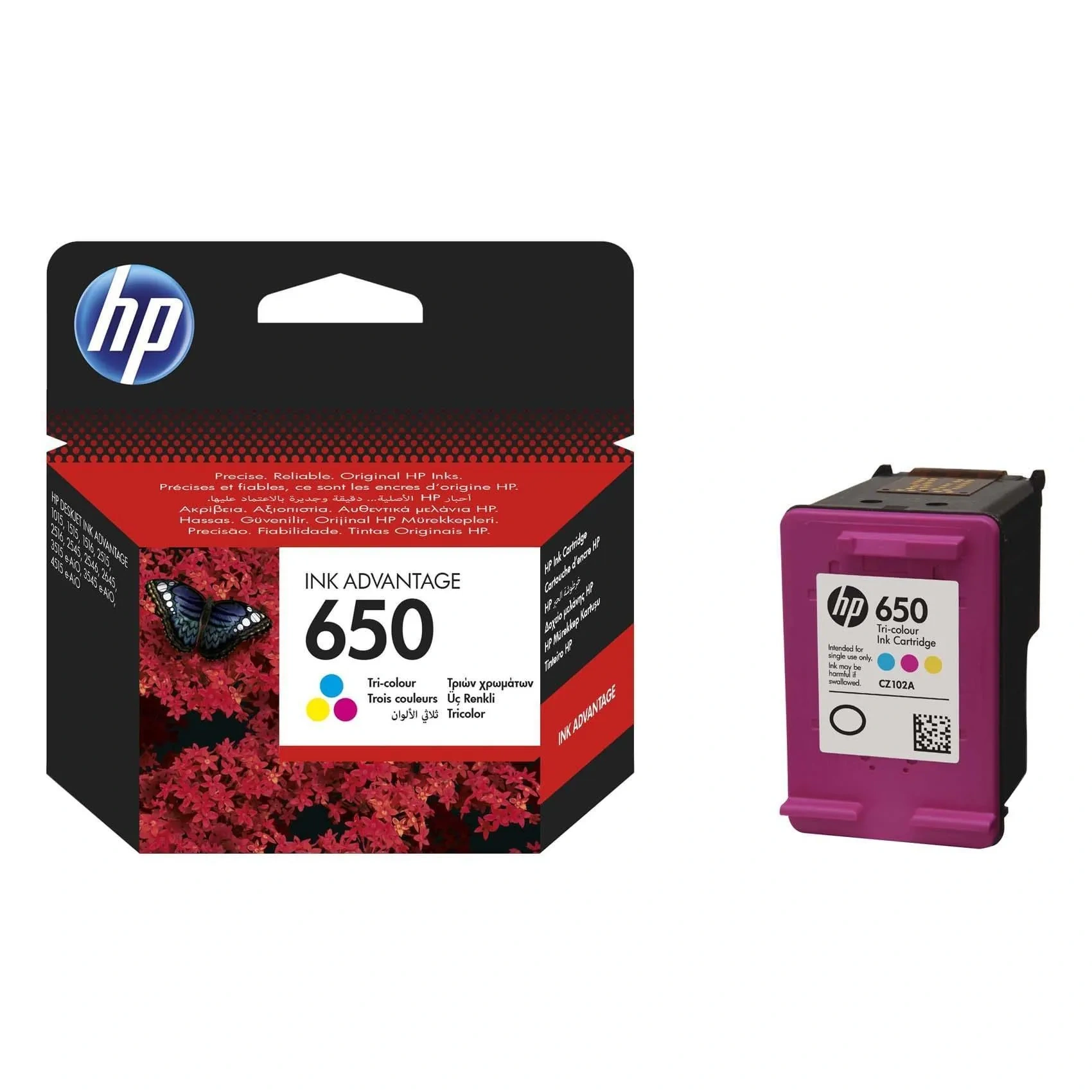 Hp 650 Original Ink Cartridge Cz102ak Tri-color