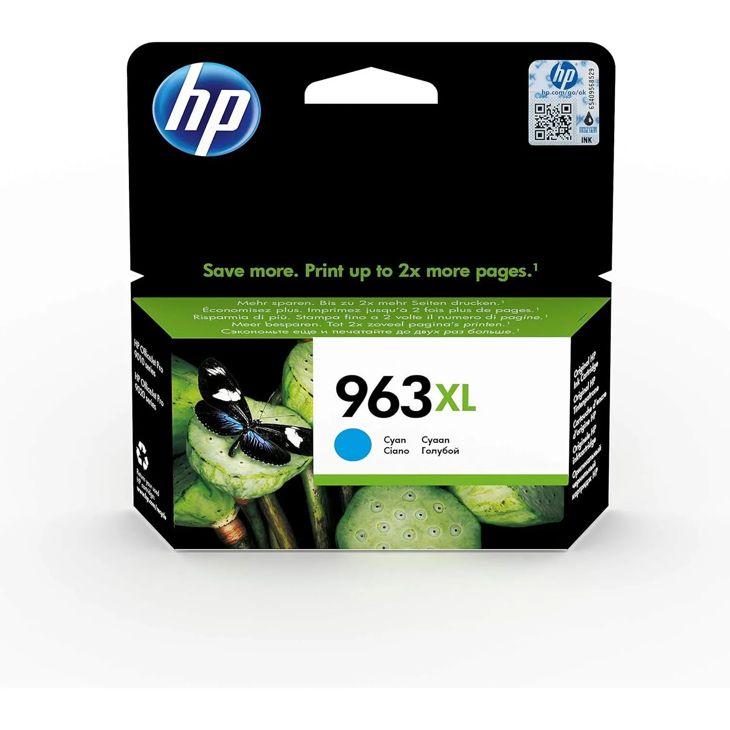 Hp 963xl Cyan Original Ink Cartridge 3ja27ae
