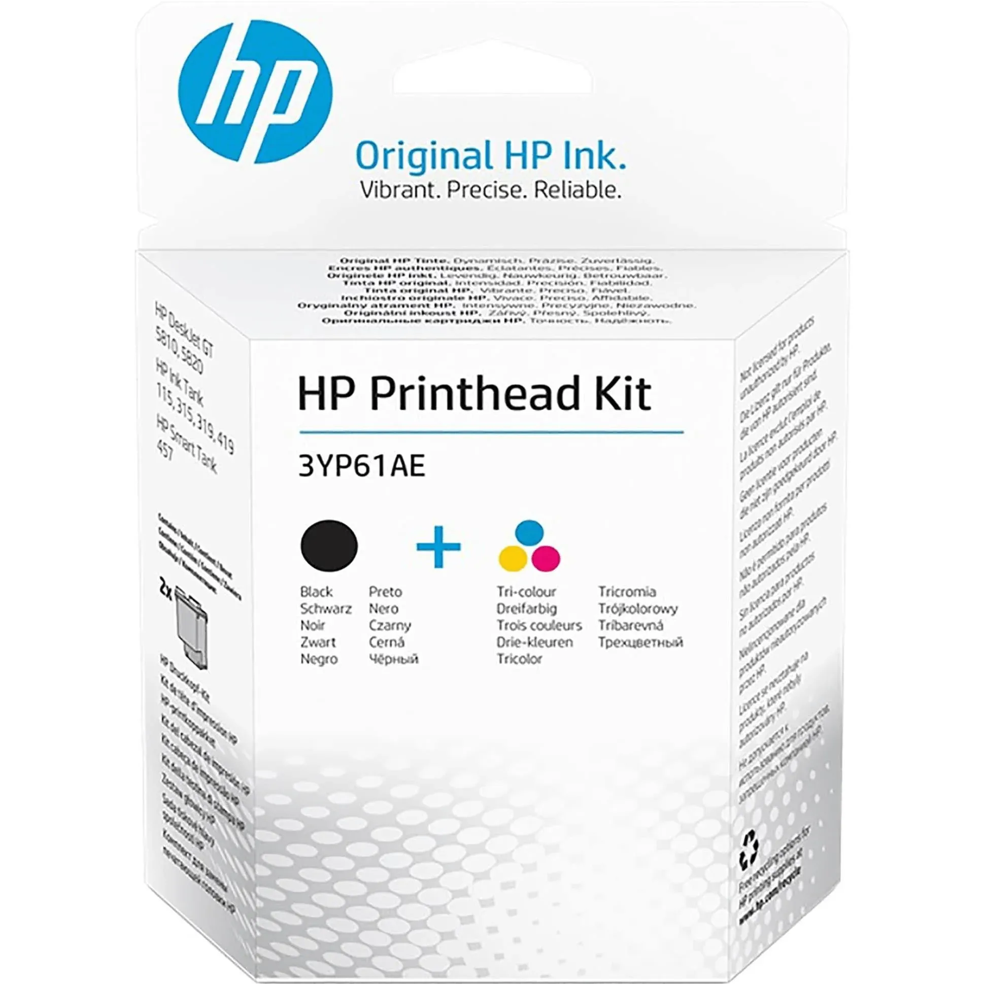 Hp Black Tri-color Gt Printhead Kit 3yp61ae