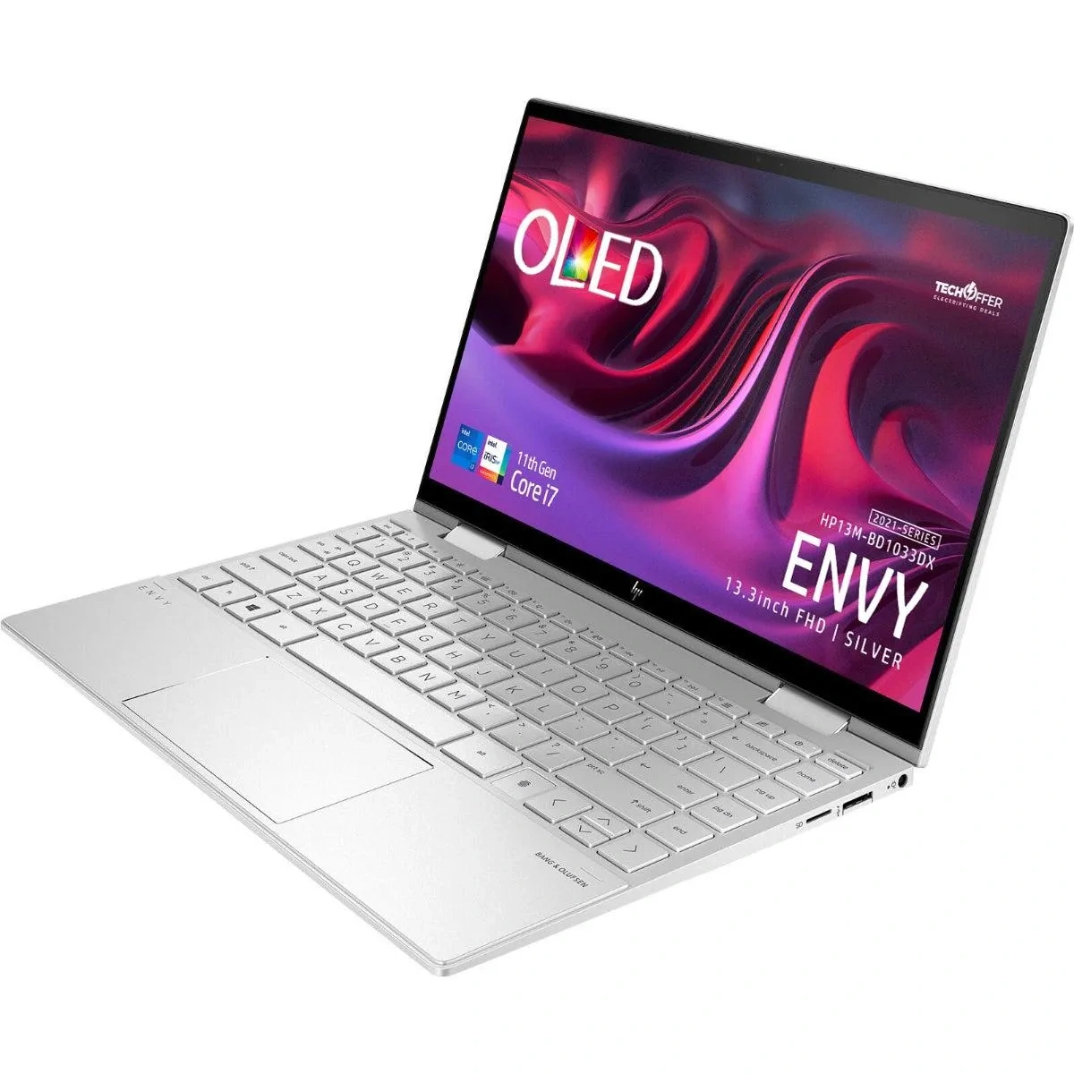 Hp Envy 13m-bd1033dx X360 Touchscreen Laptop 13.3 Fhd, Core I7-1195g7, 8GB Ram, 512GB Ssd, Irish Graphics, Fp Reader, Windows 11, Silver