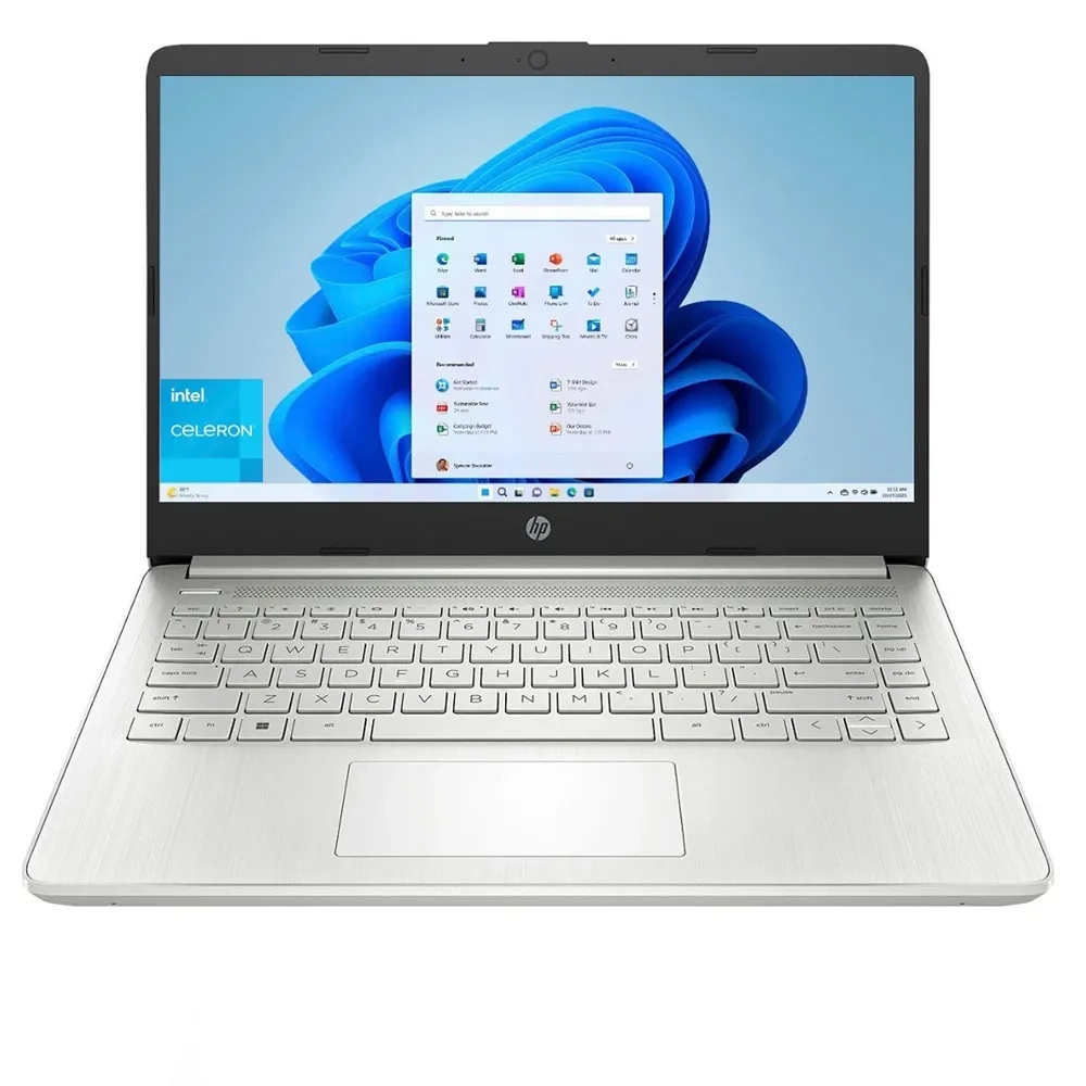 Hp Laptop Intel Celeron N4120,15.6inch Hd, 256GB Ssd, 4GB Ram, Intel Uhd Graphics 600, Windows 11 Natural Silver Middle East Version